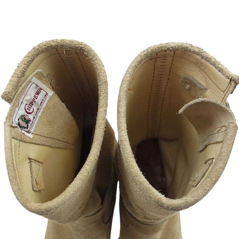 Chippewa チペワ 91000 PT91 11inch ENGINEER BOOTS SAND SUEDE エンジニア ブーツ ベージュ系 US8E【中古】