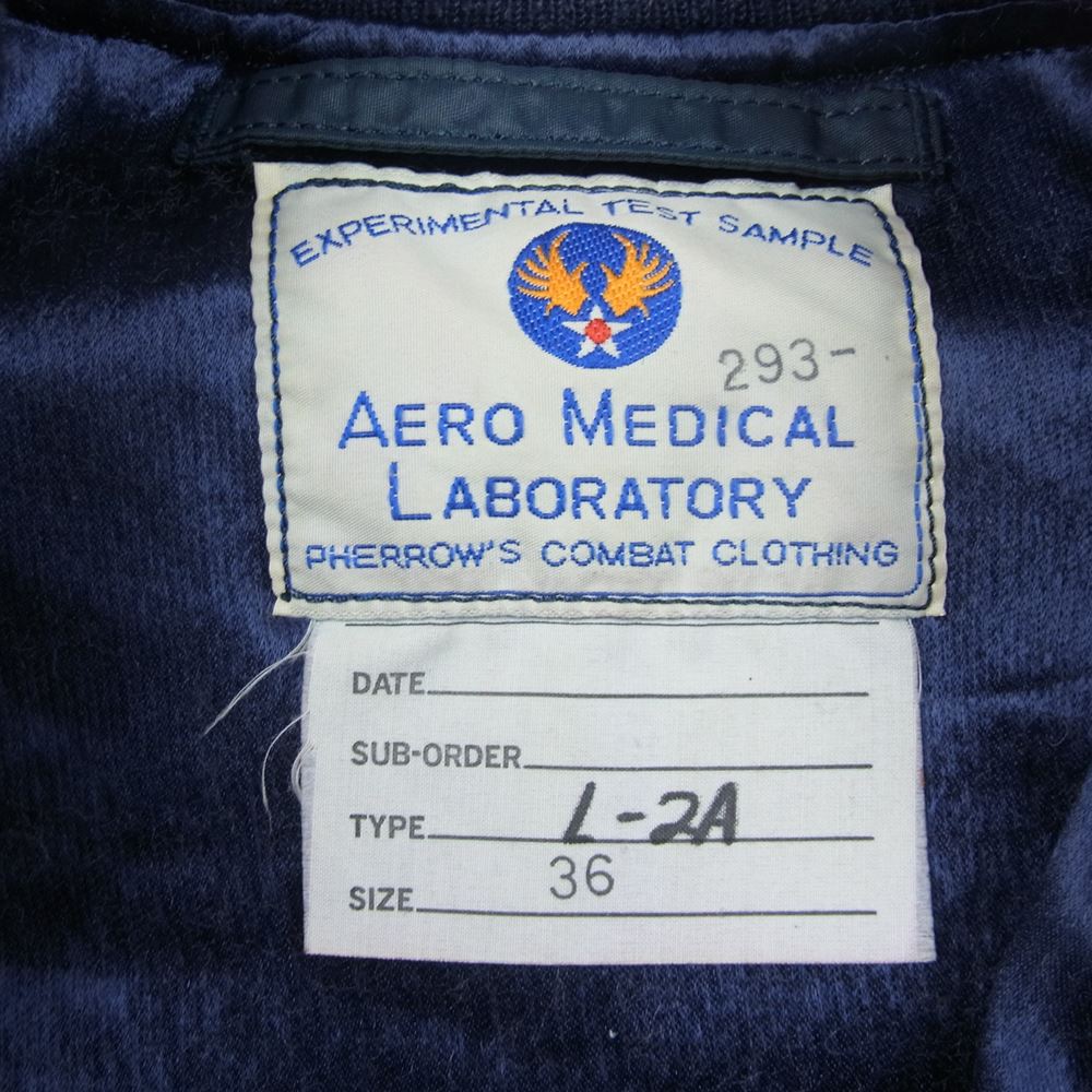 Pherrow's フェローズ L-2A MOD TEST SAMPLE フライト ジャケット ネイビー系 36【中古】