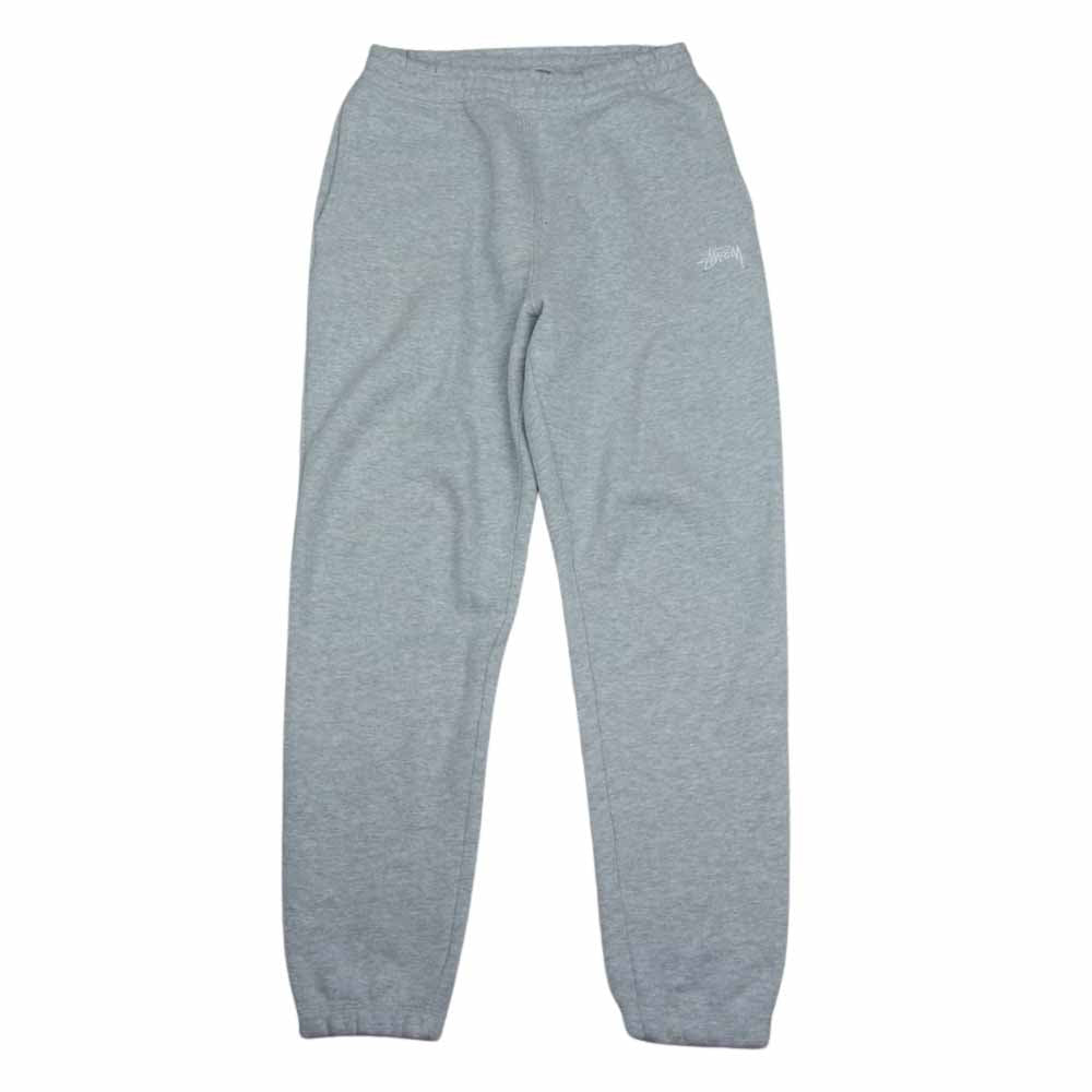 STUSSY ステューシー 21SS ロゴ刺繍 スウェット パンツ グレー系 S【中古】