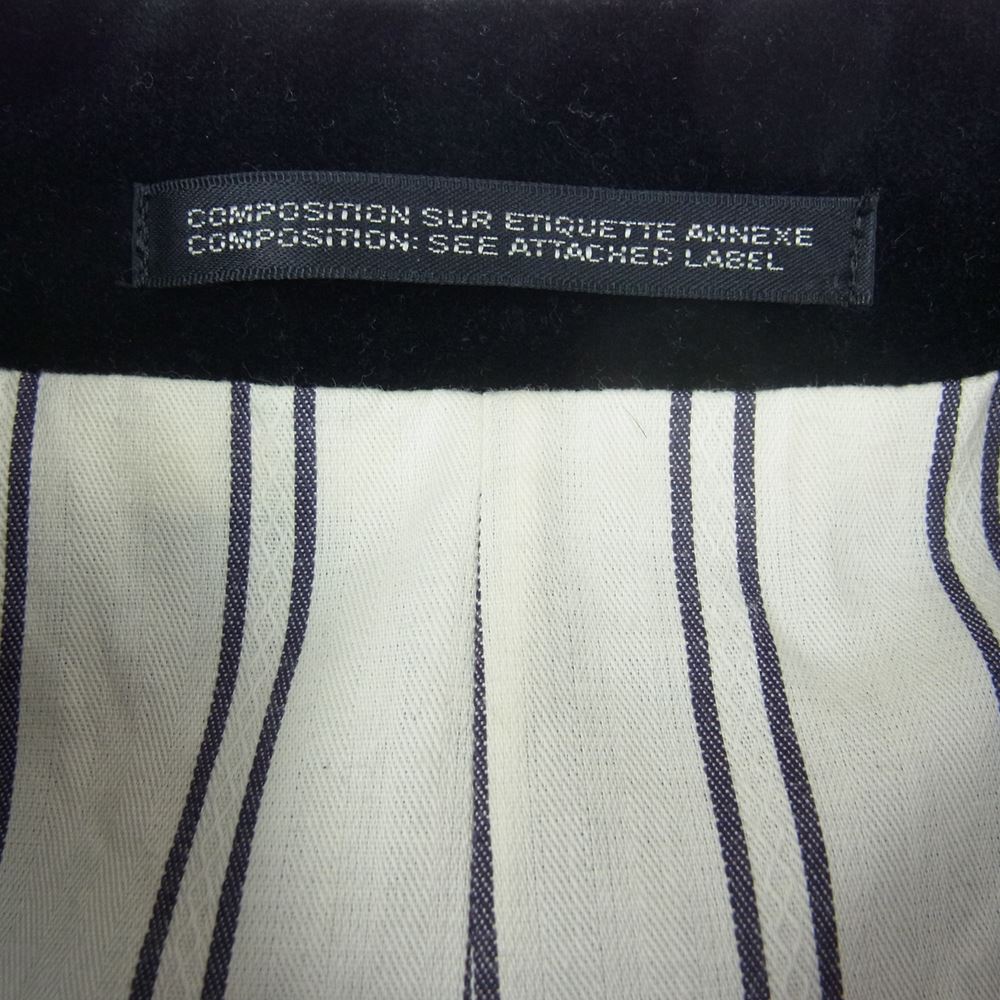 Yohji Yamamoto POUR HOMME ヨウジヤマモトプールオム 22AW LOOK3 HE-V14-019 COTTON VELVETEEN STAND COLLAR VEST ベルベットスタンドカラー ベスト ブラック系 2【美品】【中古】