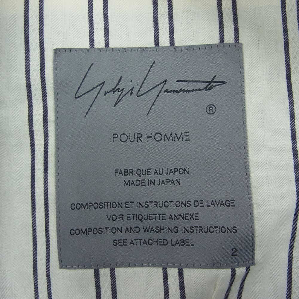 Yohji Yamamoto POUR HOMME ヨウジヤマモトプールオム 22AW LOOK3 HE-V14-019 COTTON VELVETEEN STAND COLLAR VEST ベルベットスタンドカラー ベスト ブラック系 2【美品】【中古】