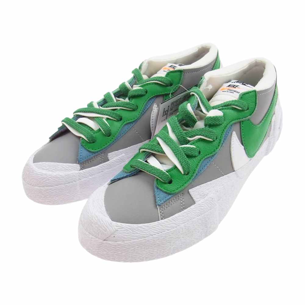 NIKE ナイキ DD1877-001 × SACAI サカイ BLAZER LOW ブレーザー ロー MEDIUM GREY ミディアム グリーン ホワイト系 グリーン系 26cm【新古品】【未使用】【中古】