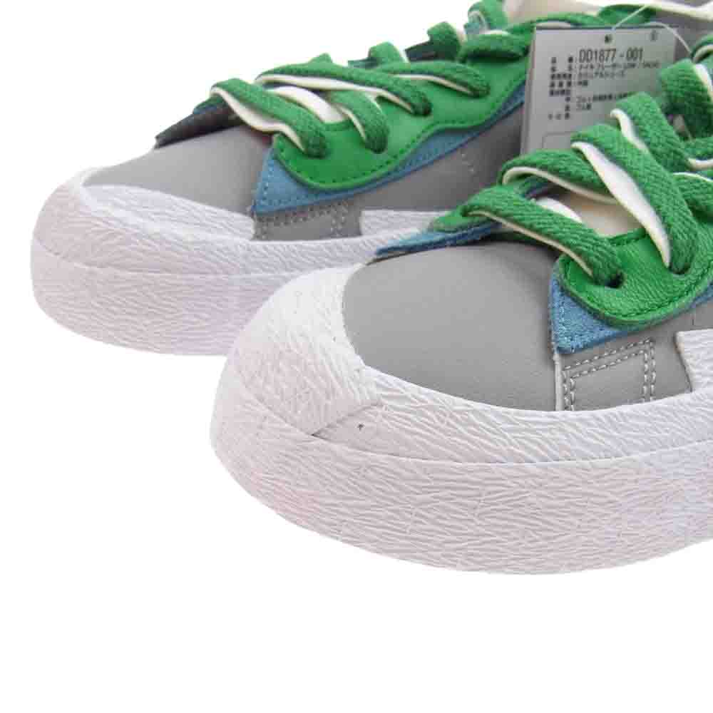 NIKE ナイキ DD1877-001 × SACAI サカイ BLAZER LOW ブレーザー ロー MEDIUM GREY ミディアム グリーン ホワイト系 グリーン系 26cm【新古品】【未使用】【中古】