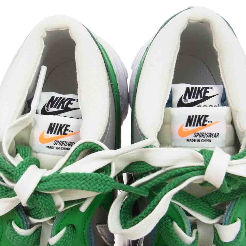 NIKE ナイキ DD1877-001 × SACAI サカイ BLAZER LOW ブレーザー ロー MEDIUM GREY ミディアム グリーン ホワイト系 グリーン系 26cm【新古品】【未使用】【中古】