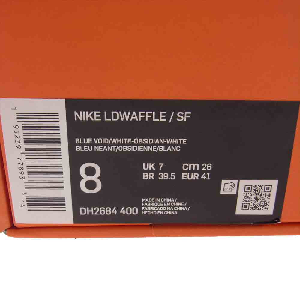 NIKE ナイキ DH2684-400 × SACAI サカイ FRAGMENT DESIGN フラグメント デザイン LD WAFFLE ワッフル BLUE VOID ブルー ボイド スニーカー ネイビー系 ホワイト系 26cm【新古品】【未使用】【中古】