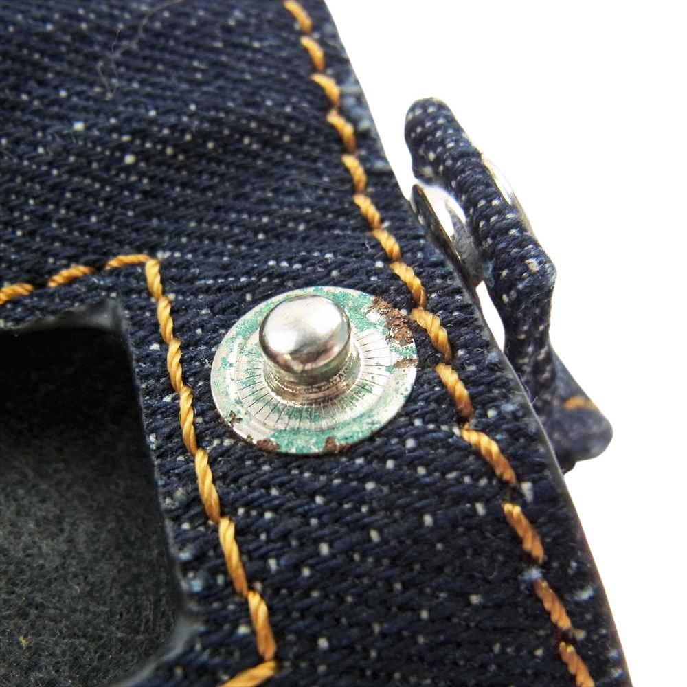 EVISU デニム ネームプレート EVISU エヴィス ゴルフ デニム ネーム プレート インディゴブルー系