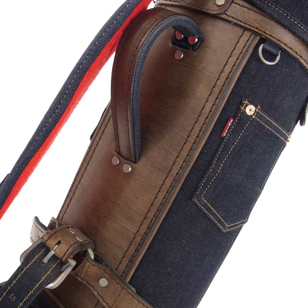 EVISU エヴィス ゴルフ 道楽 デニム キャディー バッグ インディゴブルー系【中古】