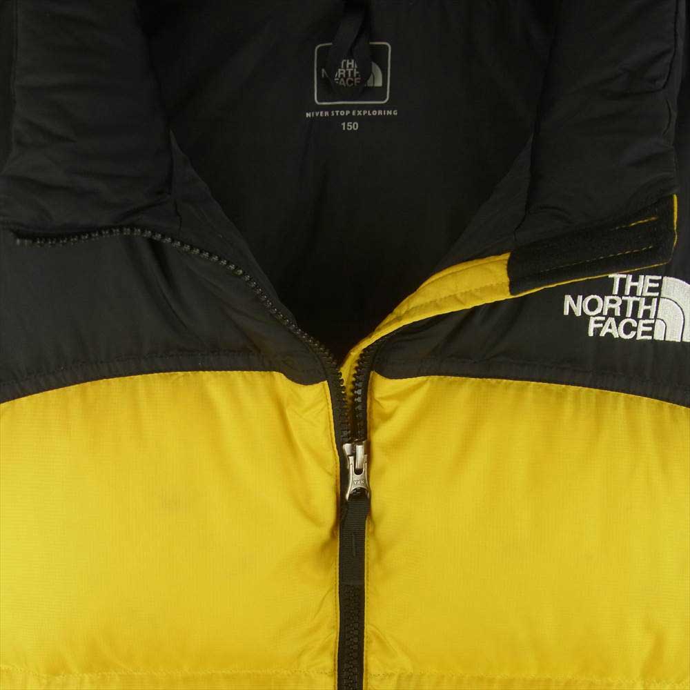 THE NORTH FACE ノースフェイス NDJ91863 Nuptse Jacket ヌプシ ダウン ジャケット キッズ イエロー系 ブラック系 150【中古】