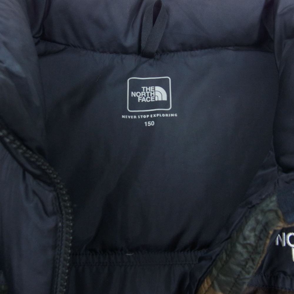 THE NORTH FACE ノースフェイス NDJ91864 Novelty Nuptse Jacket ノベルティー ヌプシ ダウン ジャケット キッズ カーキ系 150【中古】