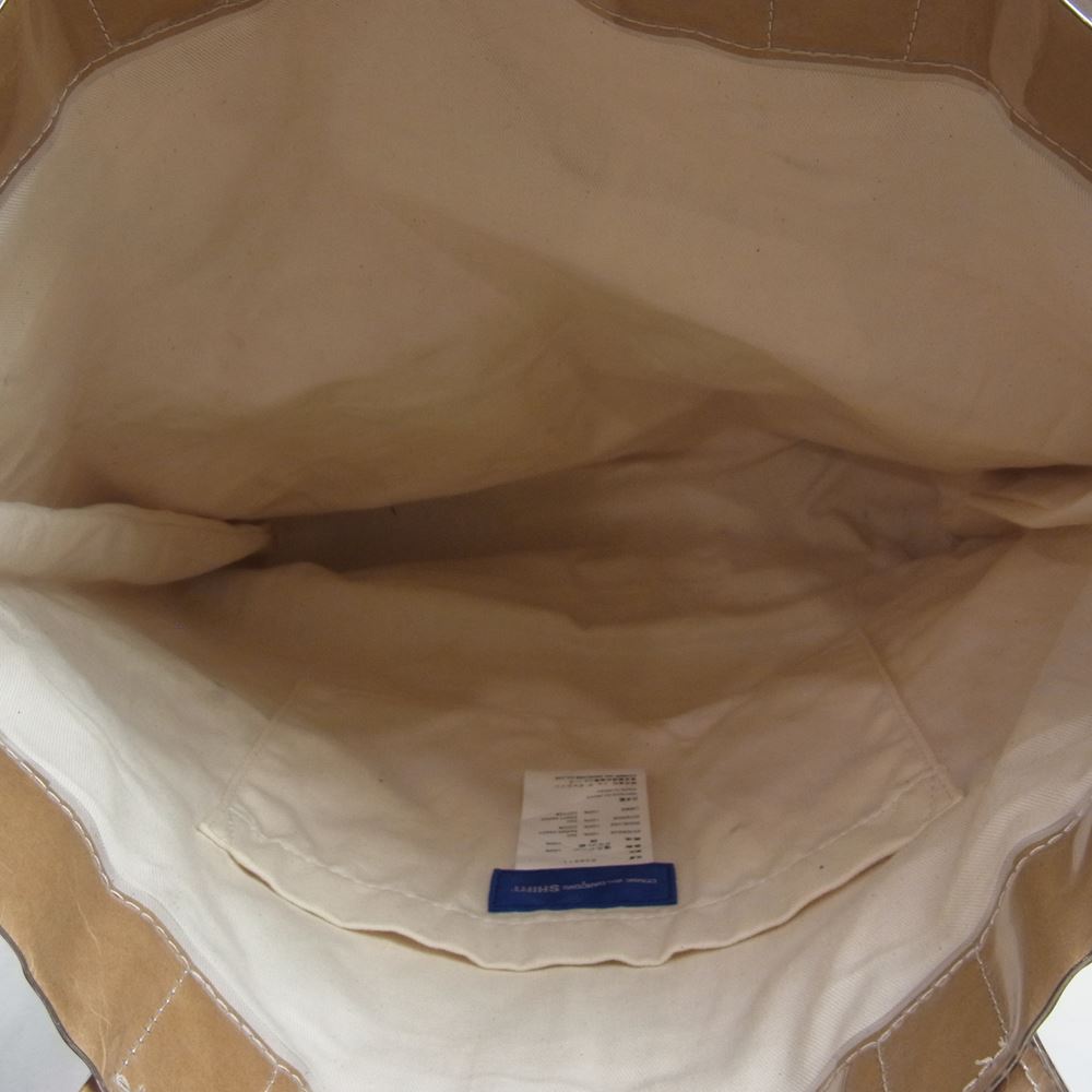 COMME des GARCONS コムデギャルソン SHIRT シャツ S26611 2WAY PVC ロゴ ショルダー トートバッグ ベージュ系【中古】