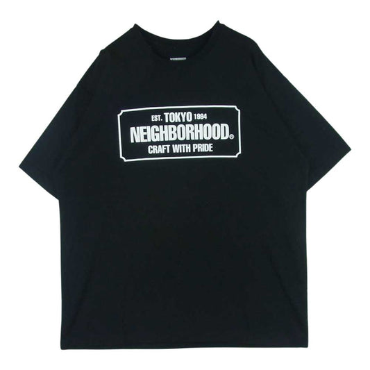NEIGHBORHOOD ネイバーフッド 17SS 7SS OFFERINGS C-TEE ロゴ 半袖 Tシャツ コットン 日本製 ブラック系 XL【中古】