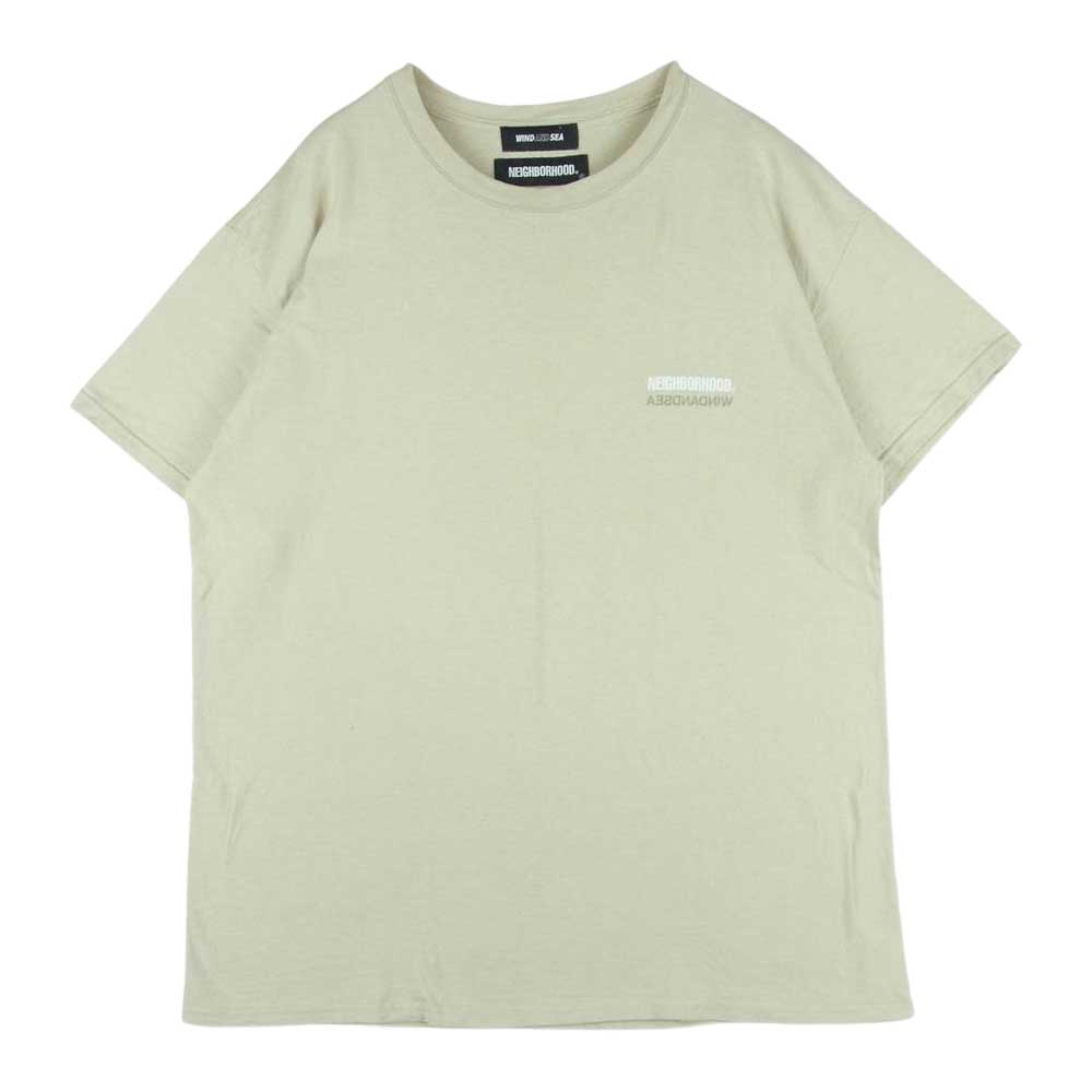 WIND AND SEA ウィンダンシー 21SS 211ELWSN-STM02S NEIGHBORHOOD ネイバーフッド プリント 半袖 Tシャツ ベージュ系 L【中古】