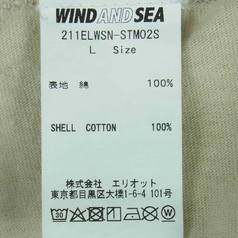 WIND AND SEA ウィンダンシー 21SS 211ELWSN-STM02S NEIGHBORHOOD ネイバーフッド プリント 半袖 Tシャツ ベージュ系 L【中古】