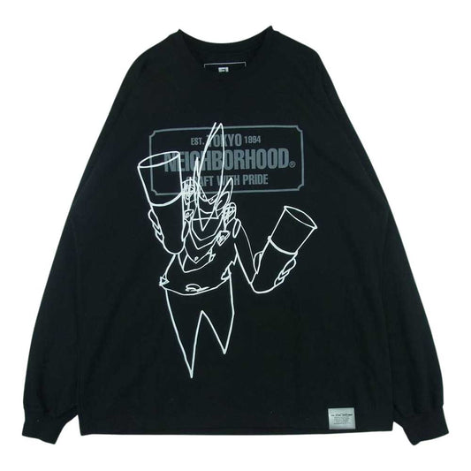 NEIGHBORHOOD ネイバーフッド FUTURA HOMESPRAY FL-007 CREWNECK LS . CO フューチュラ 長袖 Tシャツ カットソー ブラック系 XL【中古】