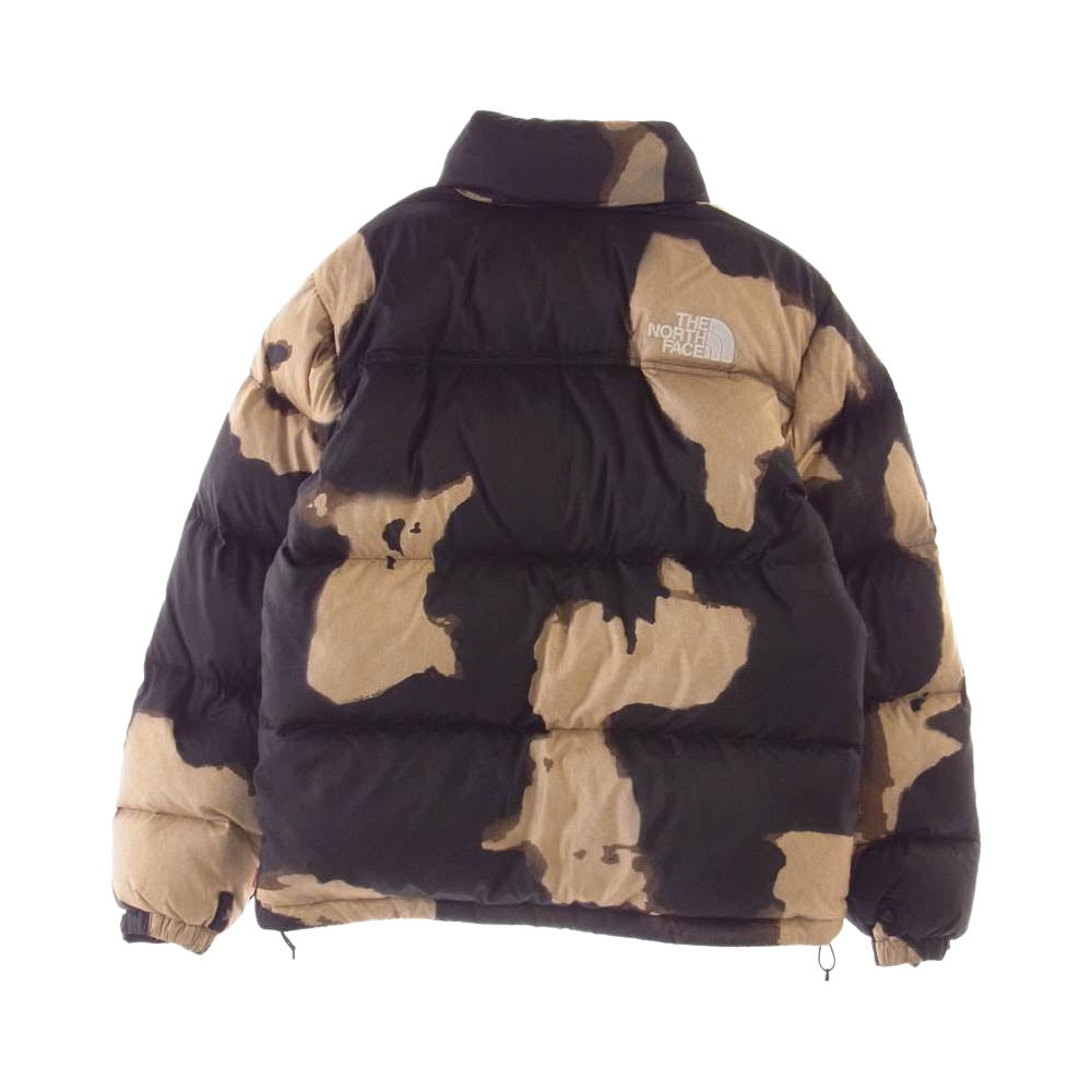Supreme シュプリーム 21AW ND52100I × THE NORTH FACE ノースフェイス Bleached Denim Print Nuptse Jacket ブリーチ デニム プリント ダウン ジャケット M【中古】