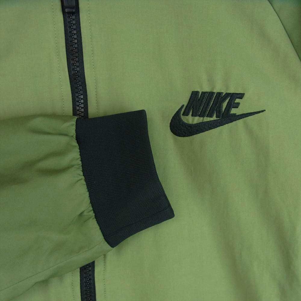 NIKE ナイキ 832225-387 WOVEN PLAYERS JACKET MA-1 スウッシュ ロゴ刺繍 カラーブロック ウーブン ブルゾン カーキ系 L【中古】