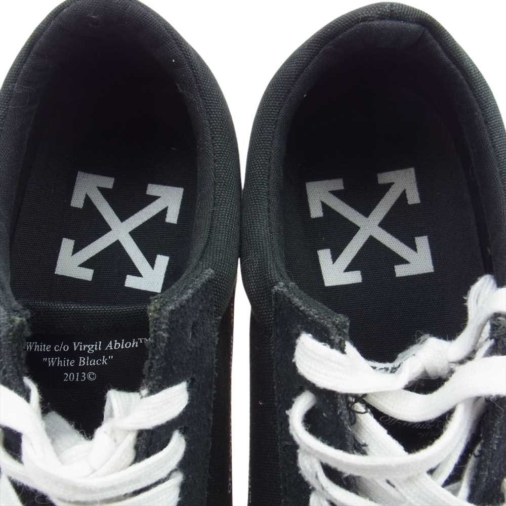 OFF-WHITE オフホワイト 19SS VULCANISED STRIPED LOWTOP アロー バルカナイズド ストライプ ローカット スニーカー ブラック系 41【中古】