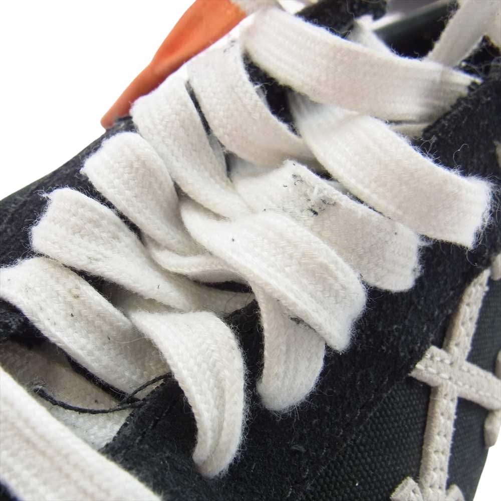 OFF-WHITE オフホワイト 19SS VULCANISED STRIPED LOWTOP アロー バルカナイズド ストライプ ローカット スニーカー ブラック系 41【中古】