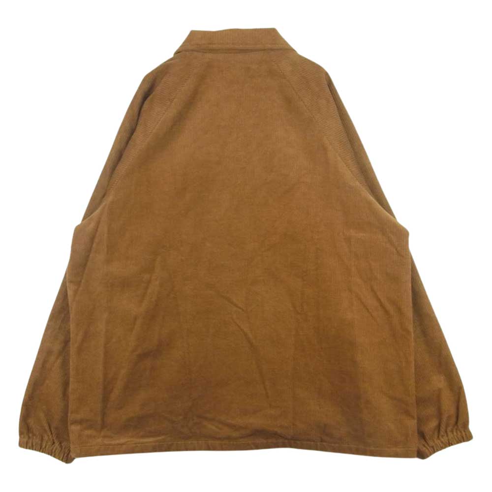 ユアン Wide Wale Coaches Jacket オーバーサイズ コーデュロイ コーチ ジャケット 日本製 ブラウン系 L【美品】【中古】