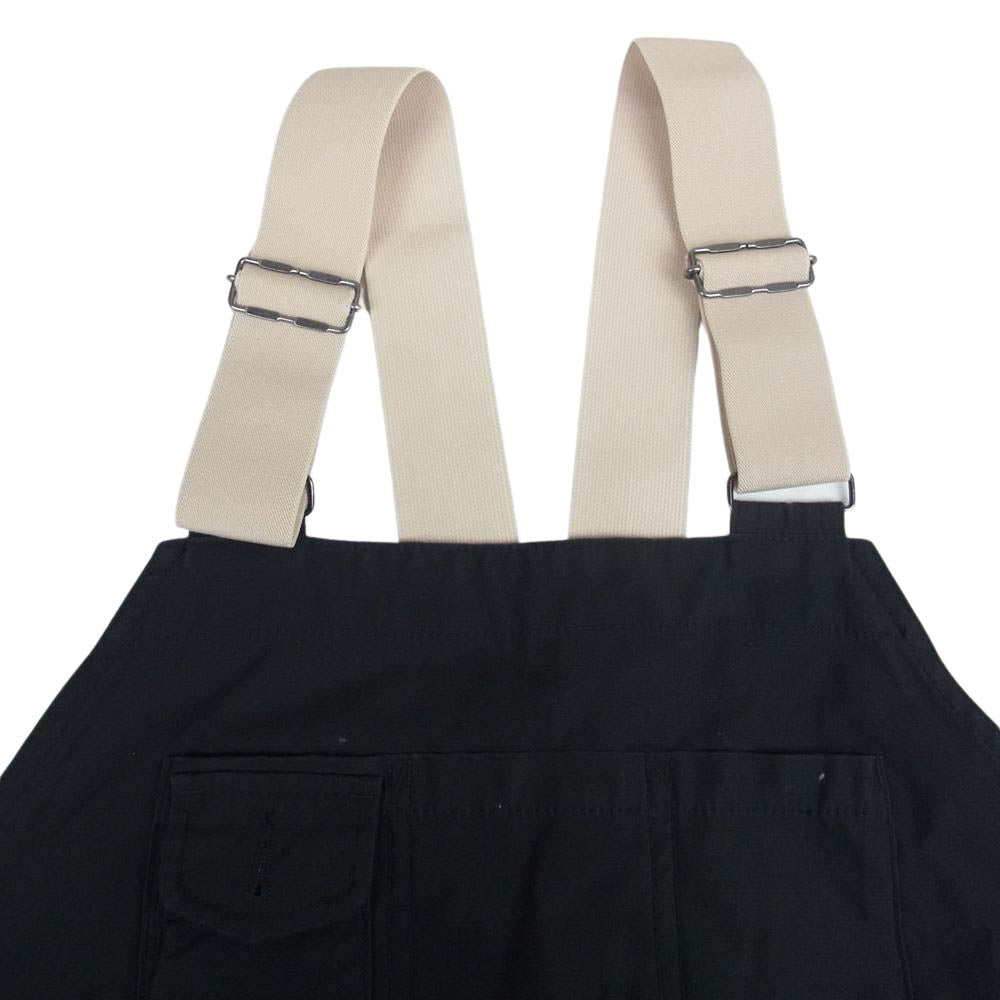 フレッシュサービス BACK SATIN OVERALL バックサテン ミリタリー オーバーオール ブラック系 L【美品】【中古】