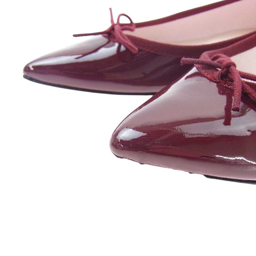 repetto レペット 51162-1-50556 BRIGITTE ブリジット ポインテッドトゥ エナメル フラットシューズ パンプス ワインレッド系 37【中古】