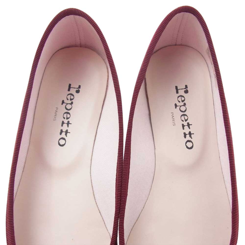 repetto レペット 51162-1-50556 BRIGITTE ブリジット ポインテッドトゥ エナメル フラットシューズ パンプス ワインレッド系 37【中古】