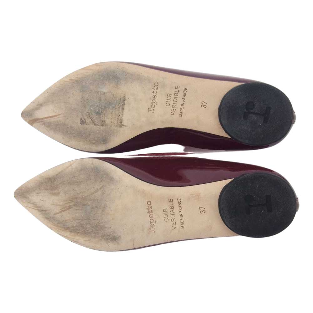 repetto レペット 51162-1-50556 BRIGITTE ブリジット ポインテッドトゥ エナメル フラットシューズ パンプス ワインレッド系 37【中古】