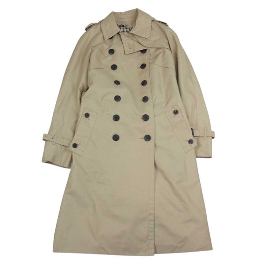 Aquascutum アクアスキュータム 1751000-83 83型 ホワイトレーベル クリーニング済み 裏地チェック 着脱可能ウールライナー付き トレンチコート ベージュ系 6【中古】