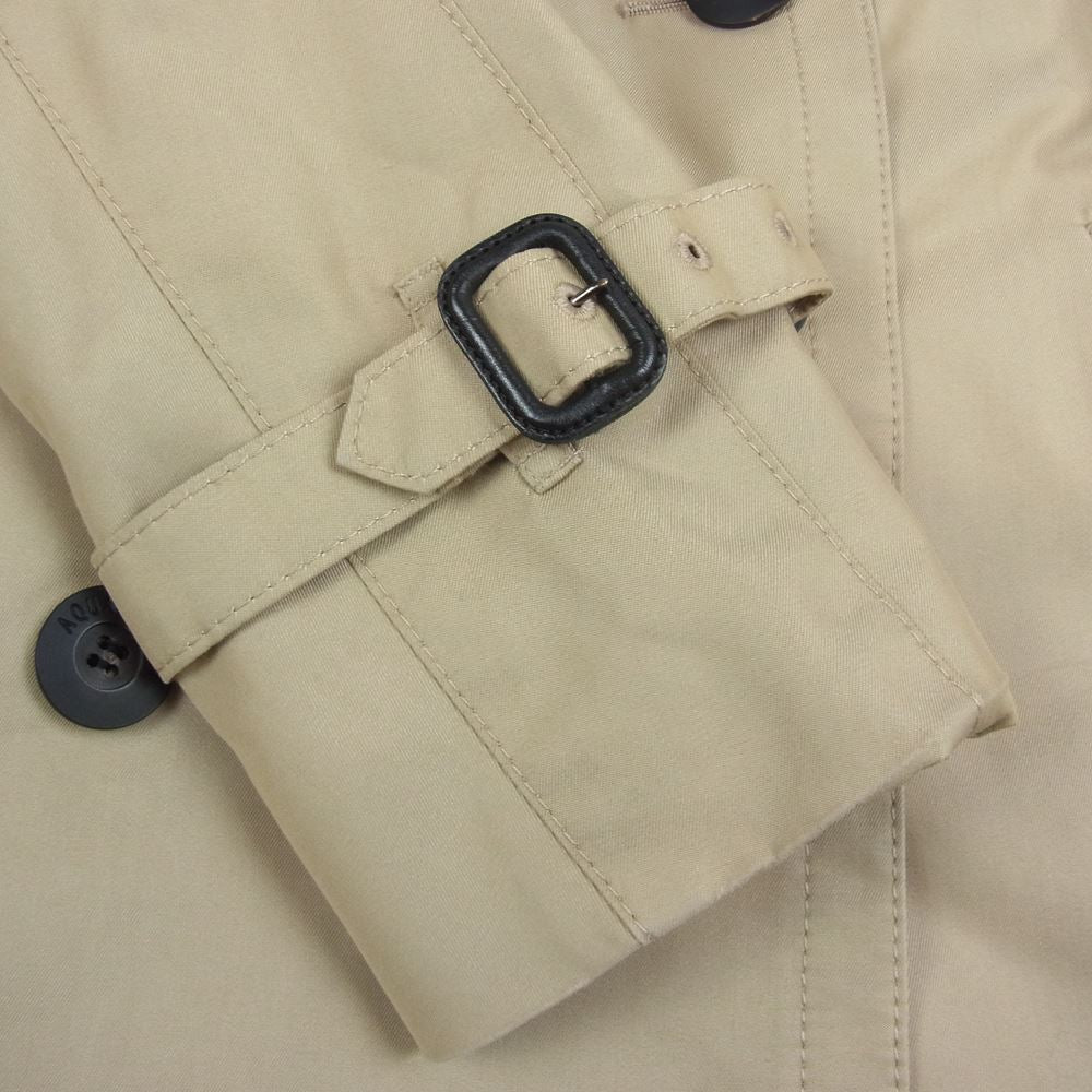 Aquascutum アクアスキュータム 1751000-83 83型 ホワイトレーベル クリーニング済み 裏地チェック 着脱可能ウールライナー付き トレンチコート ベージュ系 6【中古】
