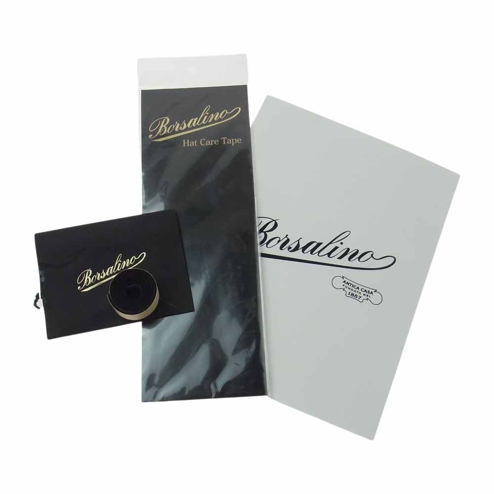ボルサリーノ イタリア製 ストロー リボン 中折れ パナマハット オフホワイト系 L【美品】【中古】