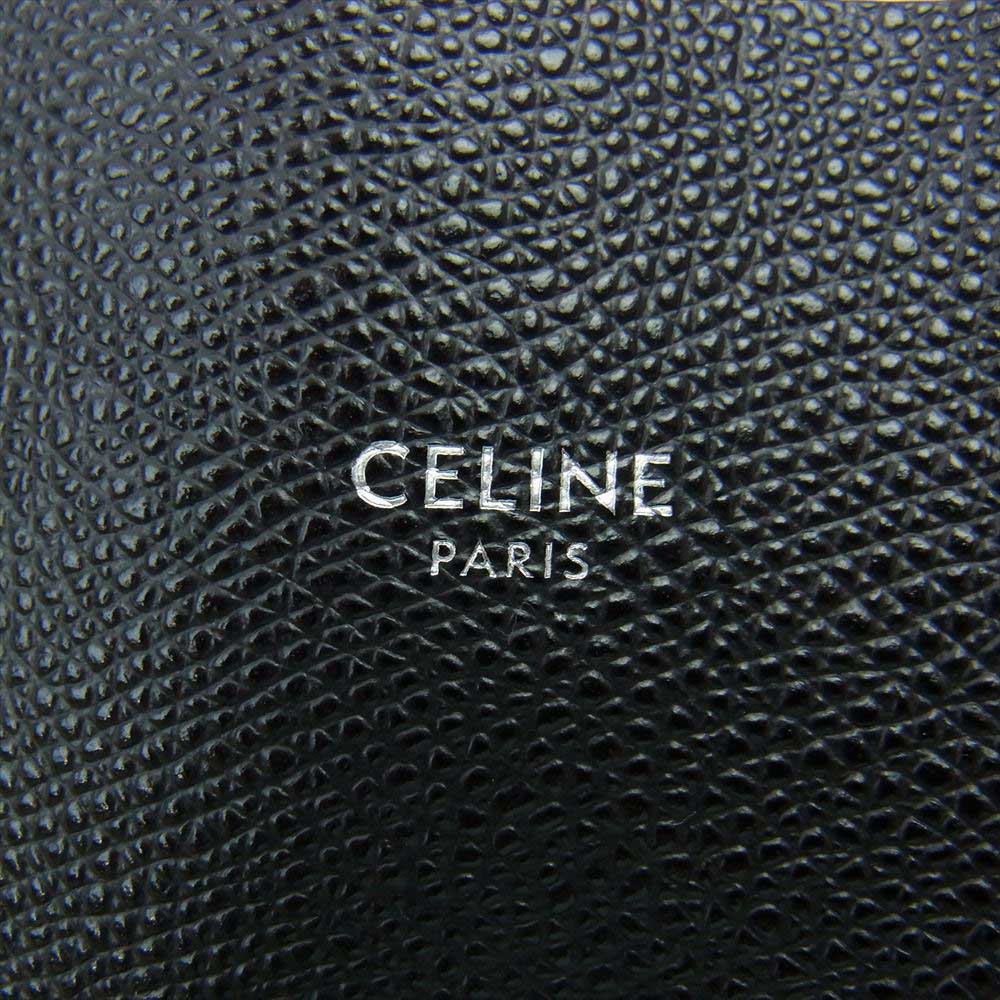 CELINE セリーヌ バーティカル カバ スモール レザー 2WAY ショルダーバッグ ブラック系【中古】