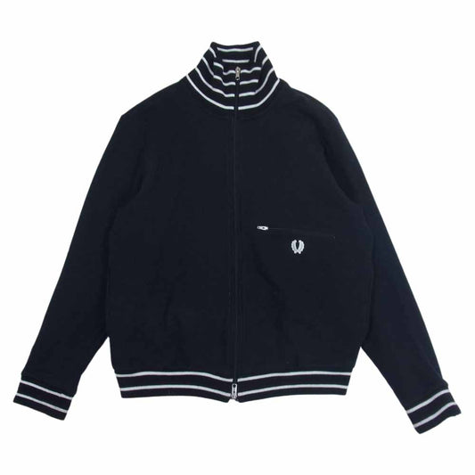FRED PERRY フレッドペリー F2507 アーカイブ スウェット ジャージ トラック トップ ジャケット ブラック系 S【中古】