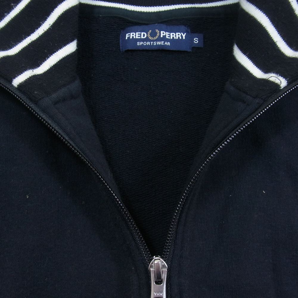 FRED PERRY フレッドペリー F2507 アーカイブ スウェット ジャージ トラック トップ ジャケット ブラック系 S【中古】