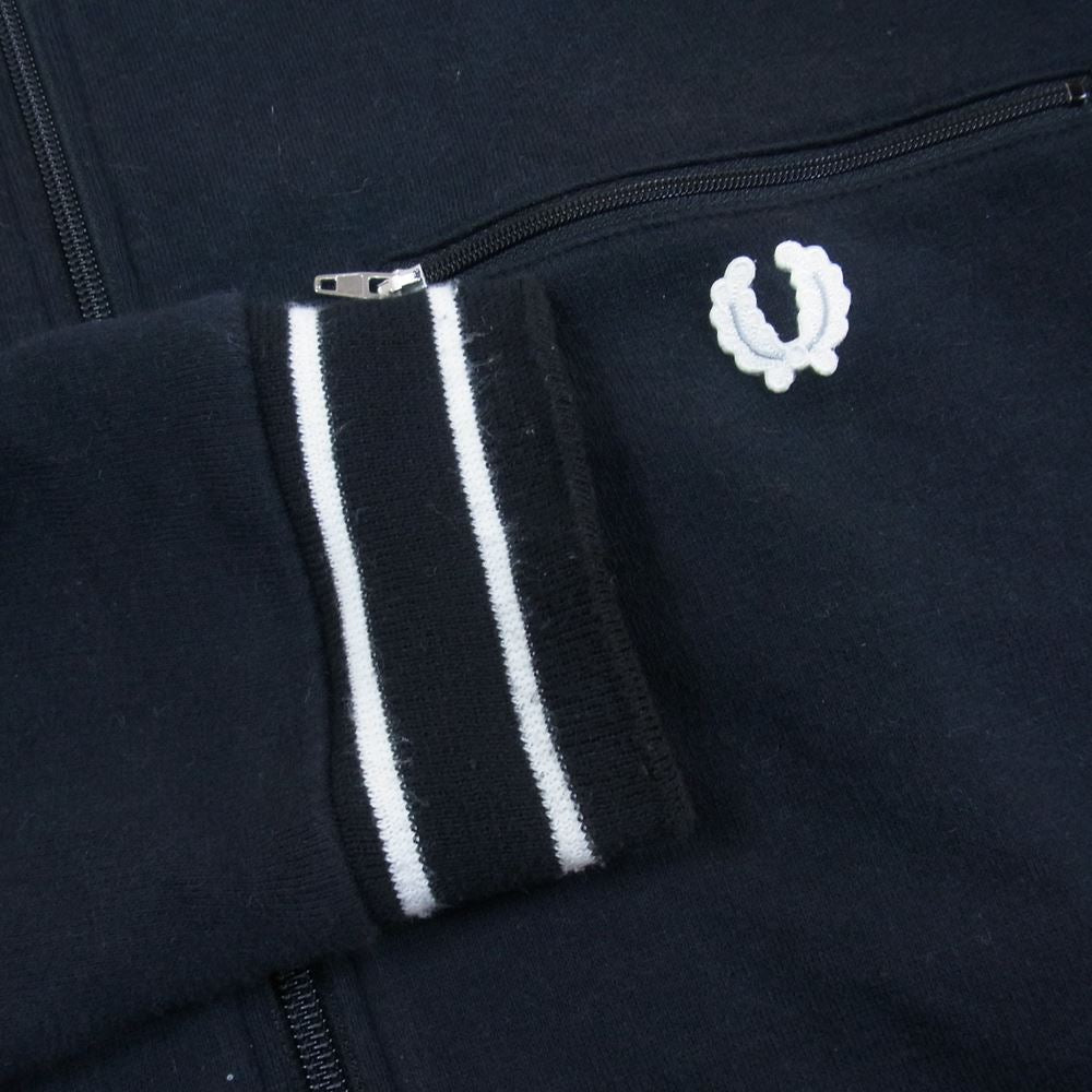 FRED PERRY フレッドペリー F2507 アーカイブ スウェット ジャージ トラック トップ ジャケット ブラック系 S【中古】