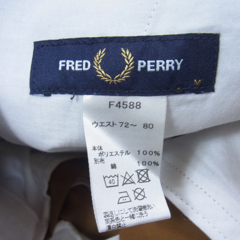 FRED PERRY フレッドペリー F4588 Cropped Trousers クロップド トラウザー パンツ ブラウン系 M【中古】