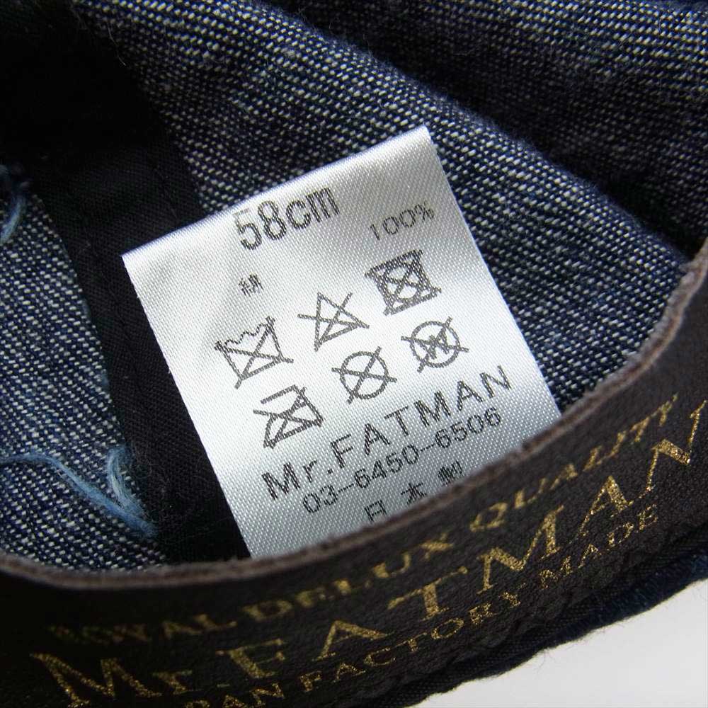ミスターファットマン F CAP デニム キャップ インディゴブルー系【中古】