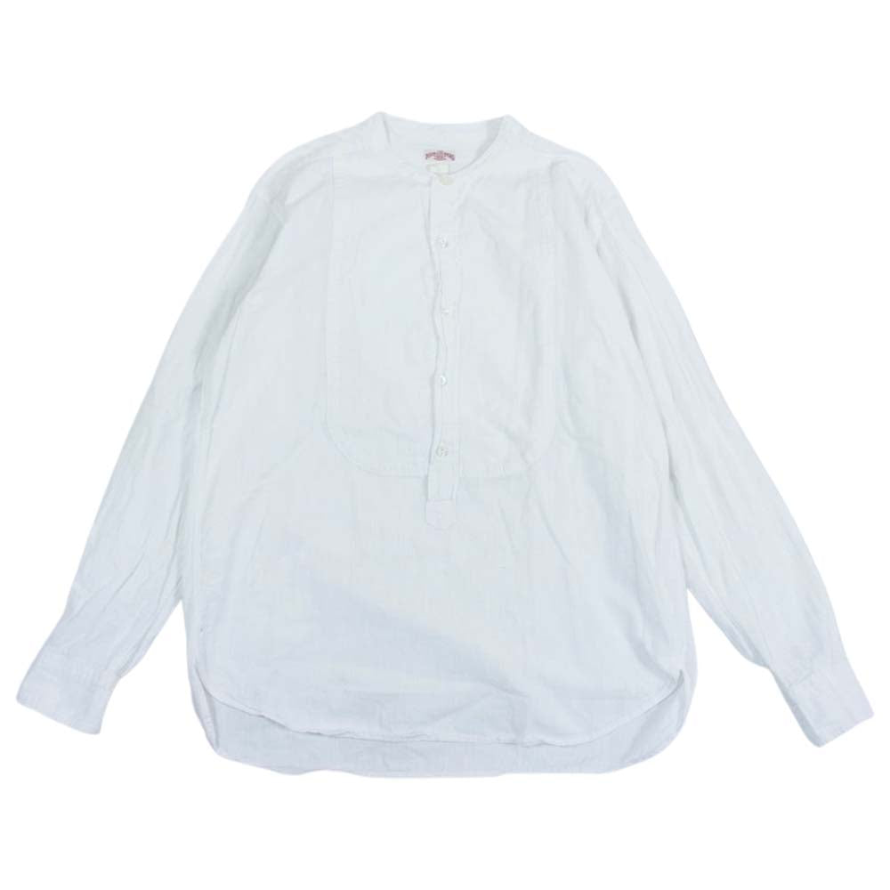 The REAL McCOY'S ザリアルマッコイズ DOUBLE DIAMOND ダブルダイヤモンド スタンドカラー プルオーバー シャツ ホワイト系 16【中古】