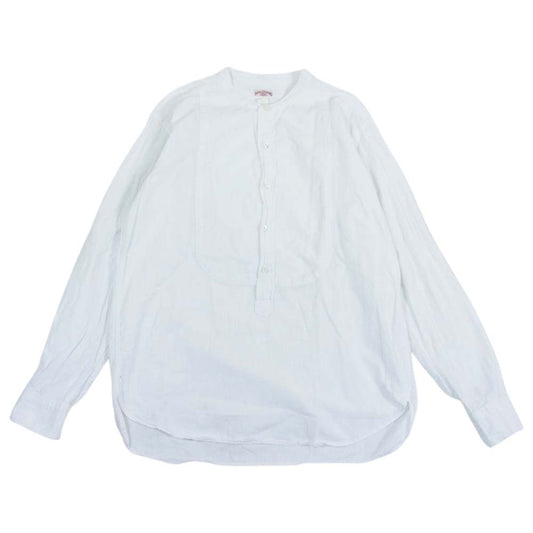 The REAL McCOY'S ザリアルマッコイズ DOUBLE DIAMOND ダブルダイヤモンド スタンドカラー プルオーバー シャツ ホワイト系 16【中古】