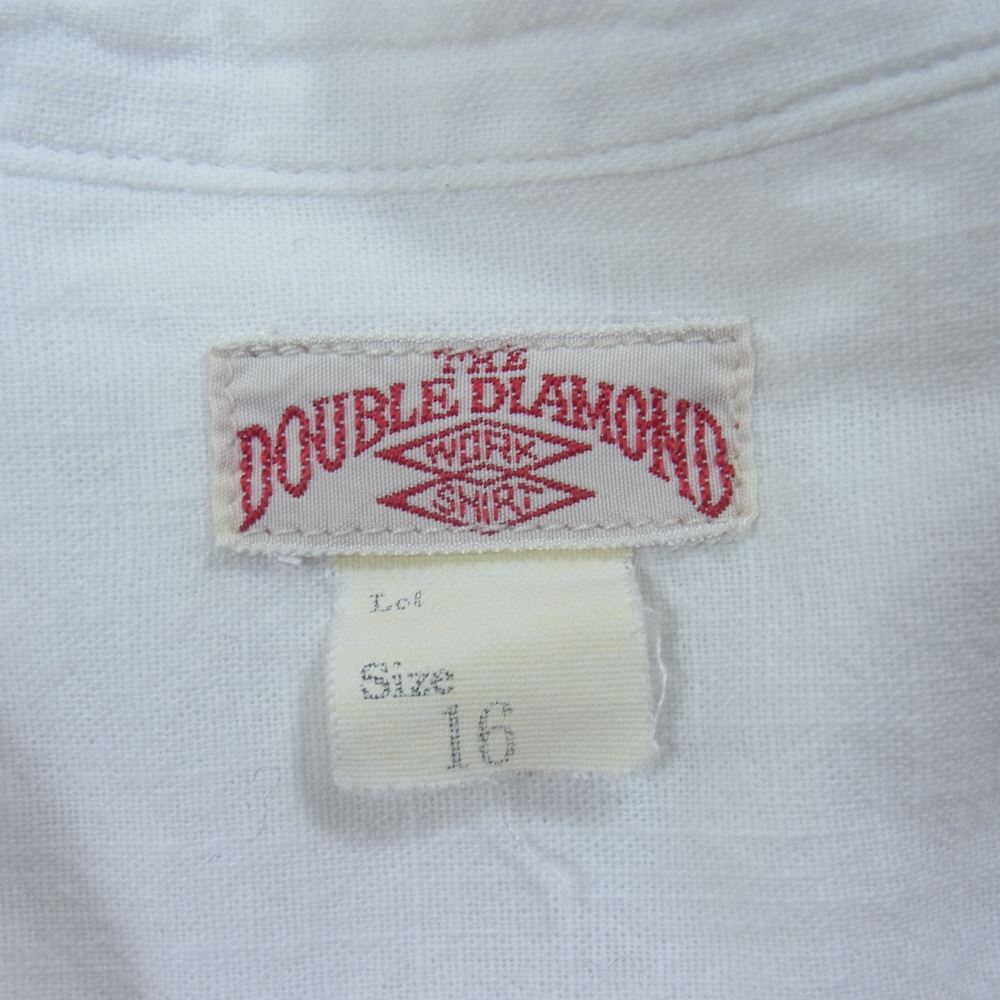 The REAL McCOY'S ザリアルマッコイズ DOUBLE DIAMOND ダブルダイヤモンド スタンドカラー プルオーバー シャツ ホワイト系 16【中古】