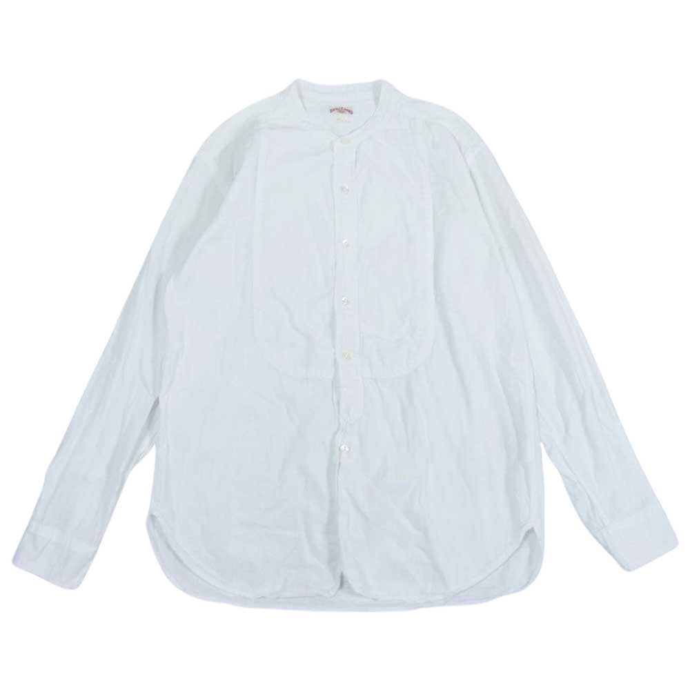 The REAL McCOY'S ザリアルマッコイズ DOUBLE DIAMOND ダブルダイヤモンド スタンドカラー シャツ ホワイト系 16【中古】