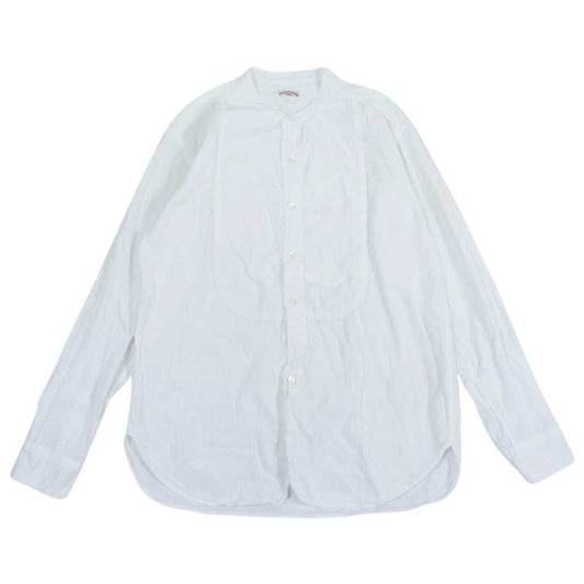 The REAL McCOY'S ザリアルマッコイズ DOUBLE DIAMOND ダブルダイヤモンド スタンドカラー シャツ ホワイト系 16【中古】