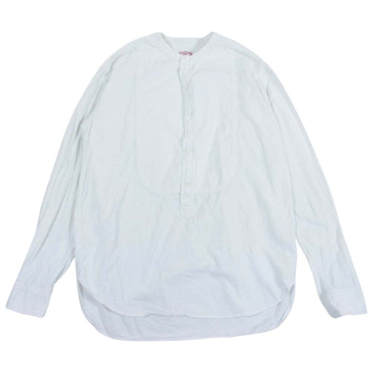 The REAL McCOY'S ザリアルマッコイズ DOUBLE DIAMOND ダブルダイヤモンド スタンドカラー プルオーバー シャツ ホワイト系 17【中古】