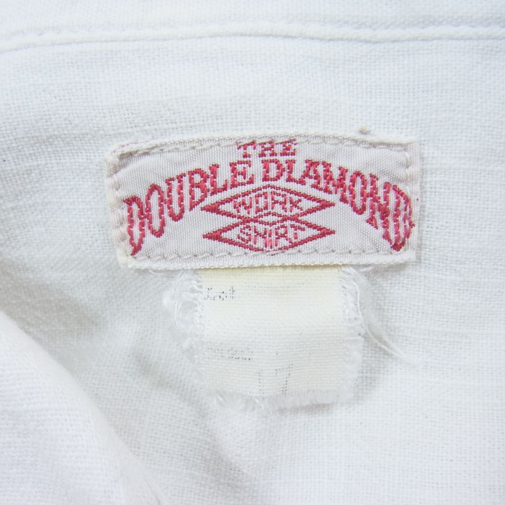 The REAL McCOY'S ザリアルマッコイズ DOUBLE DIAMOND ダブルダイヤモンド スタンドカラー プルオーバー シャツ ホワイト系 17【中古】