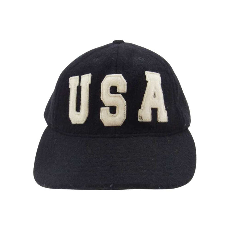 ディーエン USA Baseball Hat 24oz ヘヴィーウェイト メルトン ベースボール キャップ ブラック系【中古】