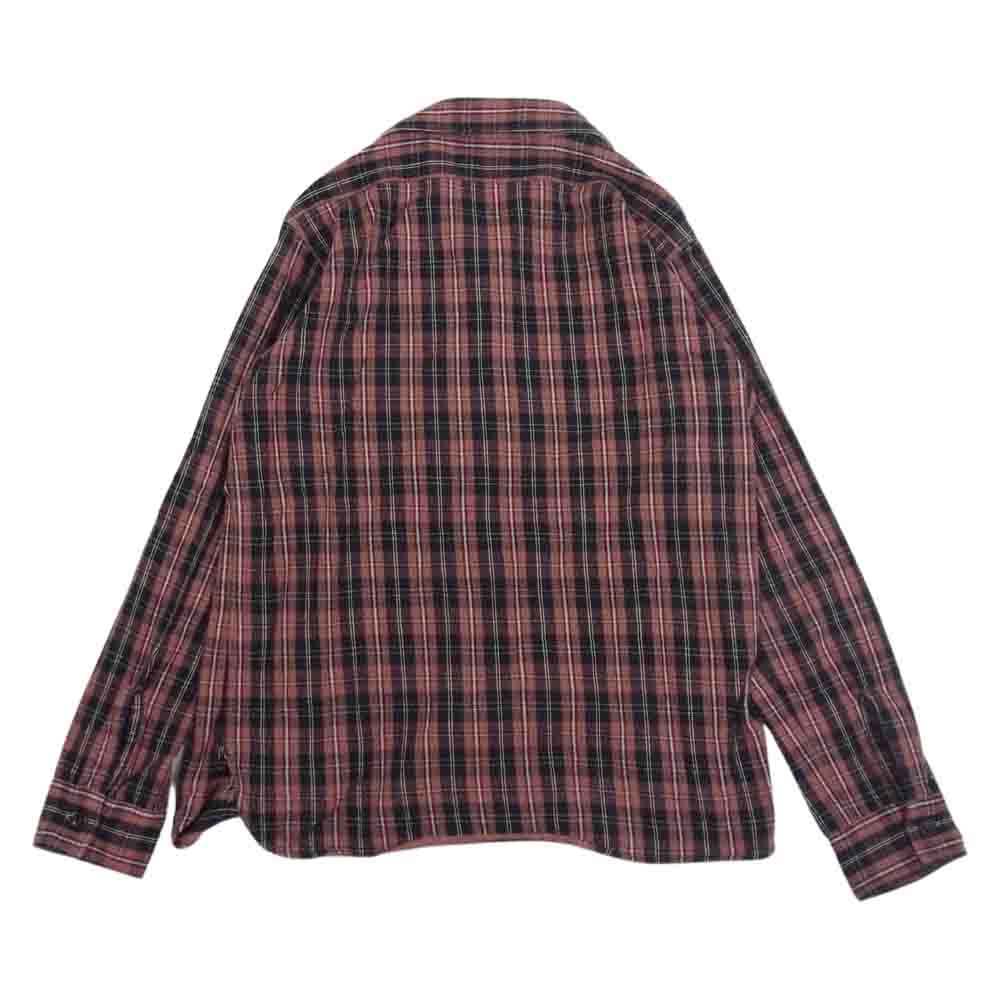 WAREHOUSE ウエアハウス DUCK DIGGER ヘビーネル チェック シャツ ピンク系 ブラウン系 38【中古】