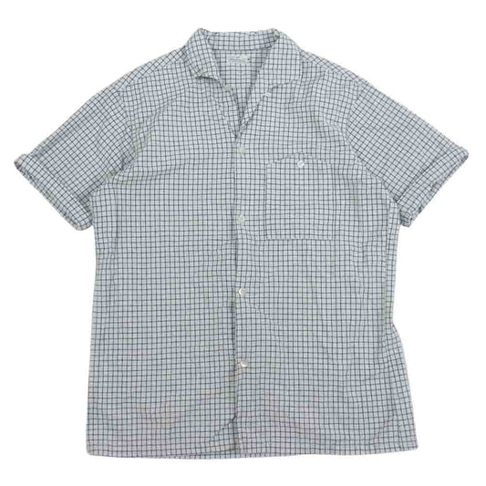 WAREHOUSE ウエアハウス DUCK DIGGER オープンカラー チェック 半袖 シャツ オフホワイト系 40【美品】【中古】