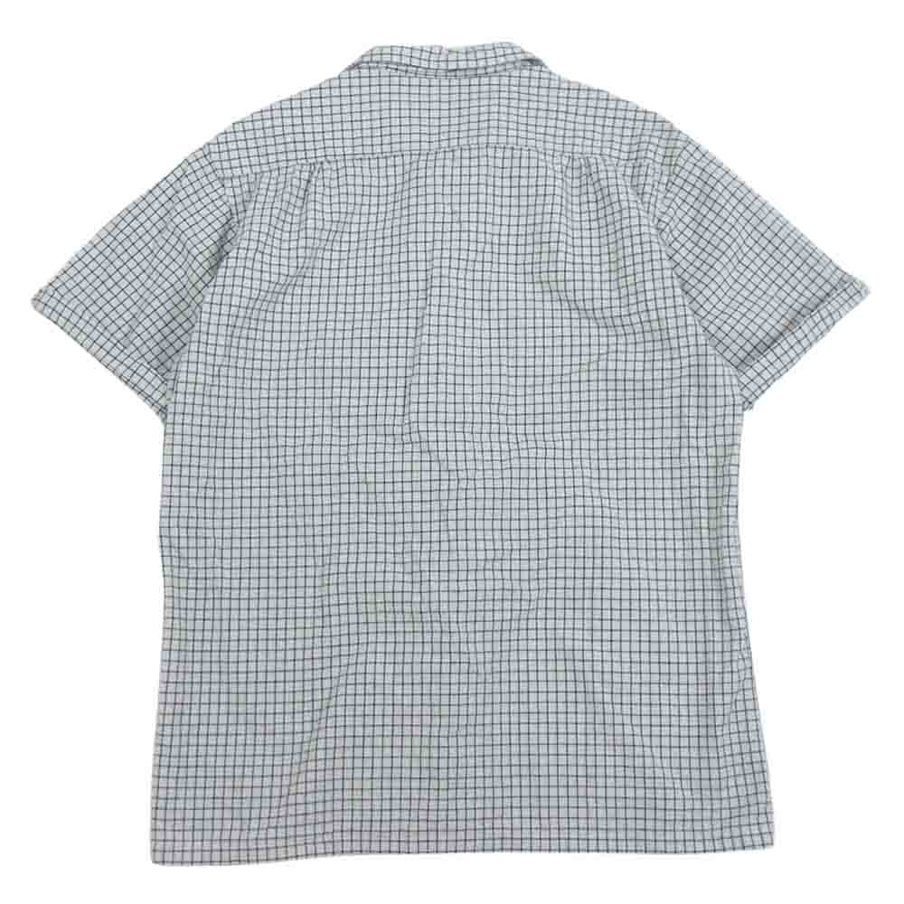 WAREHOUSE ウエアハウス DUCK DIGGER オープンカラー チェック 半袖 シャツ オフホワイト系 40【美品】【中古】