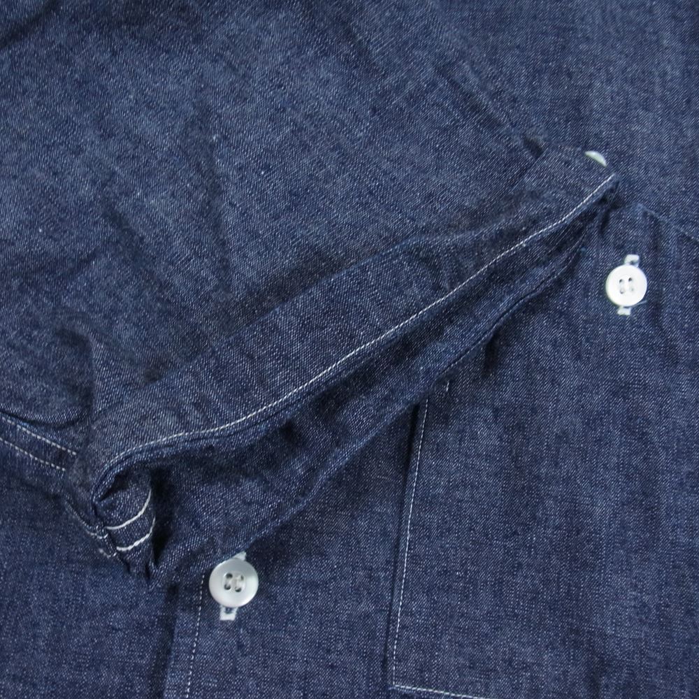 WAREHOUSE ウエアハウス DUCK DIGGER オープンカラー デニム 半袖 シャツ インディゴブルー系 42【美品】【中古】