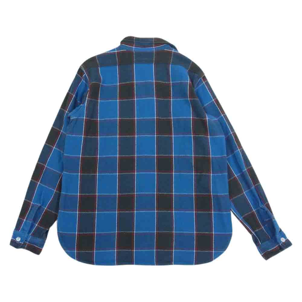 WAREHOUSE ウエアハウス FLANNEL SHIRTS ヘビーネル チェック シャツ ブルー系 M【中古】