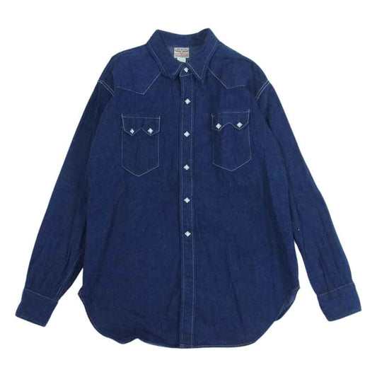 The REAL McCOY'S ザリアルマッコイズ JOE McCOY DENIM WESTERN SHIRT ジョーマッコイ デニム ウエスタン シャツ インディゴブルー系 15【中古】